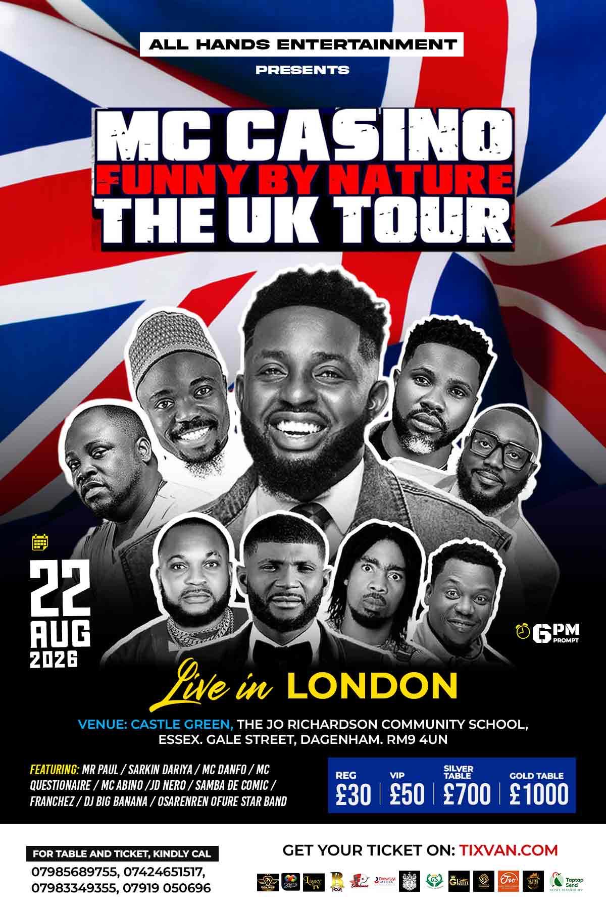 MC Casino Funny By Nature UK Tour